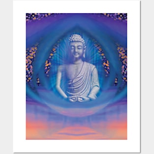 Radiant Buddha Sunrise Posters and Art